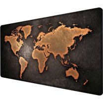 Apottwal World Map Desk Pad with Stitched Edge,XXL Desk Mat for Desk,Large Gaming Mouse Pad with Non-Slip Rubber Base,Waterproof Keyboard Pad,Desk Accessories Desk Protector for Office Home