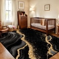 thumbnail image 5 of Bleum Cade 5'x7' Area Rugs for Living Room, Black Gold Marble Swirl Abstract Rug Ultra Soft Washable Rugs for Bedroom, Anti Slip Durable Carpet for Dining Room, 5 of 11