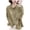 Army Green0, variant on Annhoo Women's Linen Shirts Oversized Solid Color Crewneck Button Down Long Sleeve Blouses with Pocket Soft Clothes