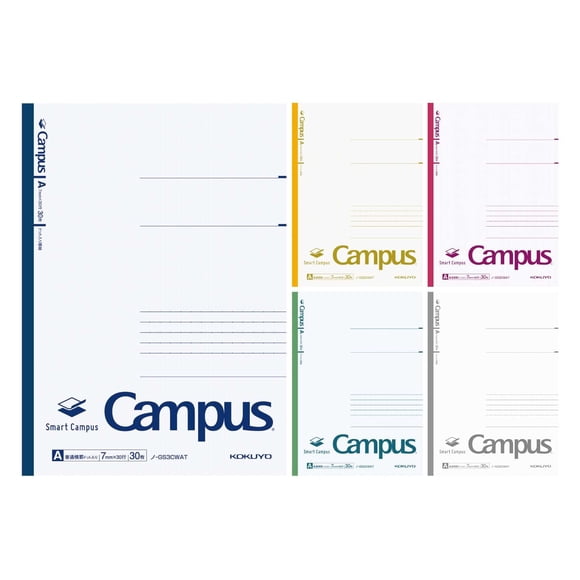 Cuadernos KOKUYO Smart Campus, paquete de 5 unidades, semiB5, 30 hojas