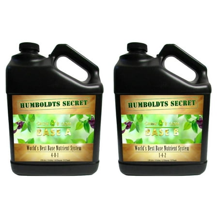 Master Nutrient System - World's Best Base Nutrient System: Humboldts Secret Base A & B Bundle - Liquid Nutrient/Fertilizer For The Vegetative & Flowering Stages of Plants (2 Gallons)