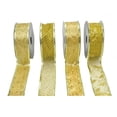thumbnail image 4 of Christmas Decorative Gift and Tree Wired Sheer Glitter Ribbon 2"W x 50FT Spool (Gold), 4 of 4