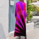 thumbnail image 3 of Vestido largo de verano con rayos de luz de neón, rosa, morado y rojo, vestido largo para playa, vestido largo para mujer, vestido de noche para mujer, 3 of 5