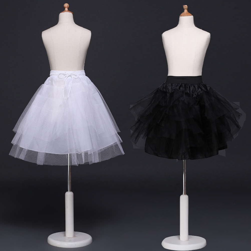 Petticoat Skirt Crinoline Underskirt Girl Flower Tutu Dress Hoop Short ...