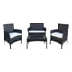 thumbnail image 1 of Ilios Innova | Sala de Jardín para Exterior 4 Piezas, Set de Muebles para Terraza y Patio con Textura tipo Ratán, Incluye Mesa de Centro con Cristal Templado y Cojines, 1 of 9