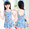 thumbnail image 1 of Maillot de Bain Style Robe Princesse pour Filles Impression Mignonne pour Source Chaude Natation Bleu 3TG, 1 of 6