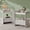 White, variant on UGTOO Mid-Century Modern Nightstands Set of 2, Walnut Wood End Tables with Glass Top & Fluted Drawer, C-Shaped Bedside Tables for Bedroom