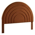 thumbnail image 1 of Pemberly Row Performance Velvet Upholstered Full Headboard in Rust, 1 of 7