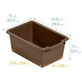 thumbnail image 2 of ECR4Kids Scoop Front Plastic Storage Bins, Multipurpose Organization, Chocolate, 10-Piece, 2 of 9