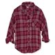 thumbnail image 2 of Camisa con botones de franela suave Aeropostale para mujer rojo extragrande, 2 of 2