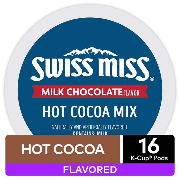 Swiss Miss Milk Chocolate Hot Cocoa Keurig KCup Pod 16 Count for Keurig Brewers