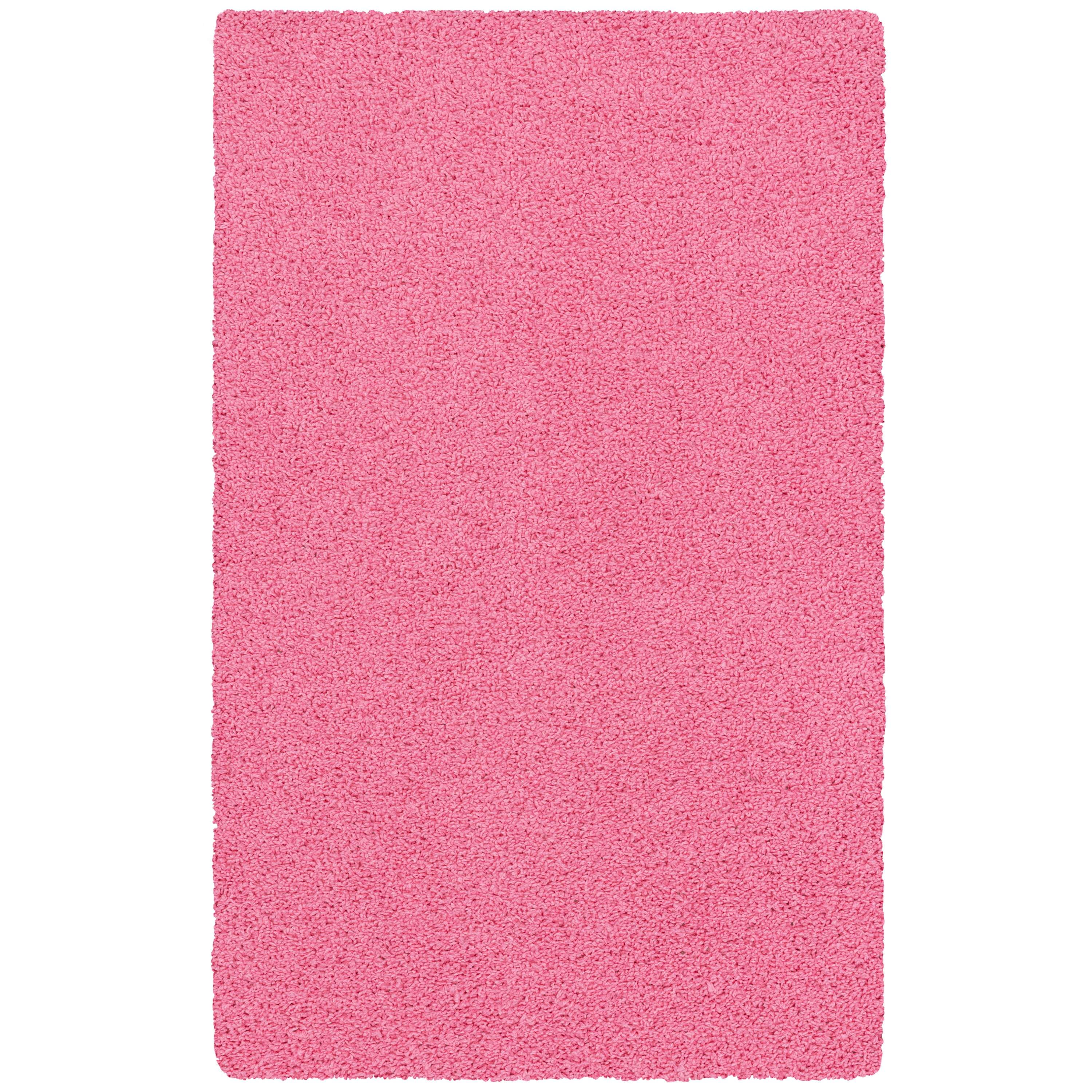 (2 pack) Mainstays Traditional Solid Pink Youth Shag Indoor Area Rug 3' x 4'8"