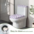 thumbnail image 4 of COEQINE Toilet Lid Cover and Toilet Tank Cover Fits Most Tanks & Lids, Elastic Bottom Easy Installation Breathable Toilet Cover 2 Piece Set, Butterfly Lavender Violet, 4 of 7