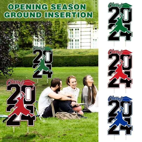 ufehgfjh 2023 Graduation Season Garden Insert Yard Sign Graduation Cap Outdoor Lawns Decor Savings