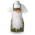 thumbnail image 3 of Christmas Apron Xmas Eve Carol Theme Frame Pine Spikes Candy Jingle Hand Bells and Ribbon Image, Unisex Kitchen Bib Apron with Adjustable Neck for Cooking Baking Gardening, Multicolor, by Ambesonne, 3 of 3