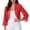 Red, variant on Elegant Women's Chiffon Shirt for Everyday Casual Wear Lightweight Sheer Wrap Shawl Bridal Topper and Beachy Casual Blouse