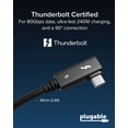 thumbnail image 2 of Plugable Thunderbolt 5 240W Cable with Right Angle Connector, 2 of 5