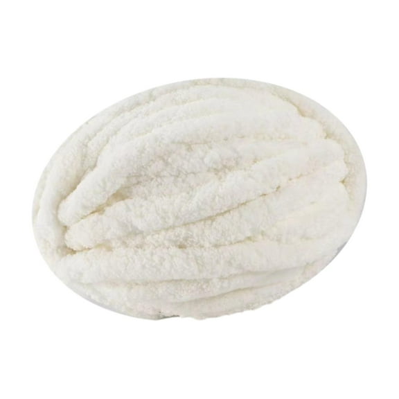 Thick Chunky Yarn Chunky Wool Yarn Bulky Yarn for Crocheting Arm Knitting Yarn Weight Yarn Knit Yarn for Knitted Blanket Mat Weaving Sweater Cream