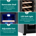 thumbnail image 5 of M optimized Compressor Wine Cooler, Freestanding Beverage Refrigerator, Wine Cellar with Adjustable Temp Control for Home Office Hotel Bar, 14/18/28 Bottle, 5 of 9