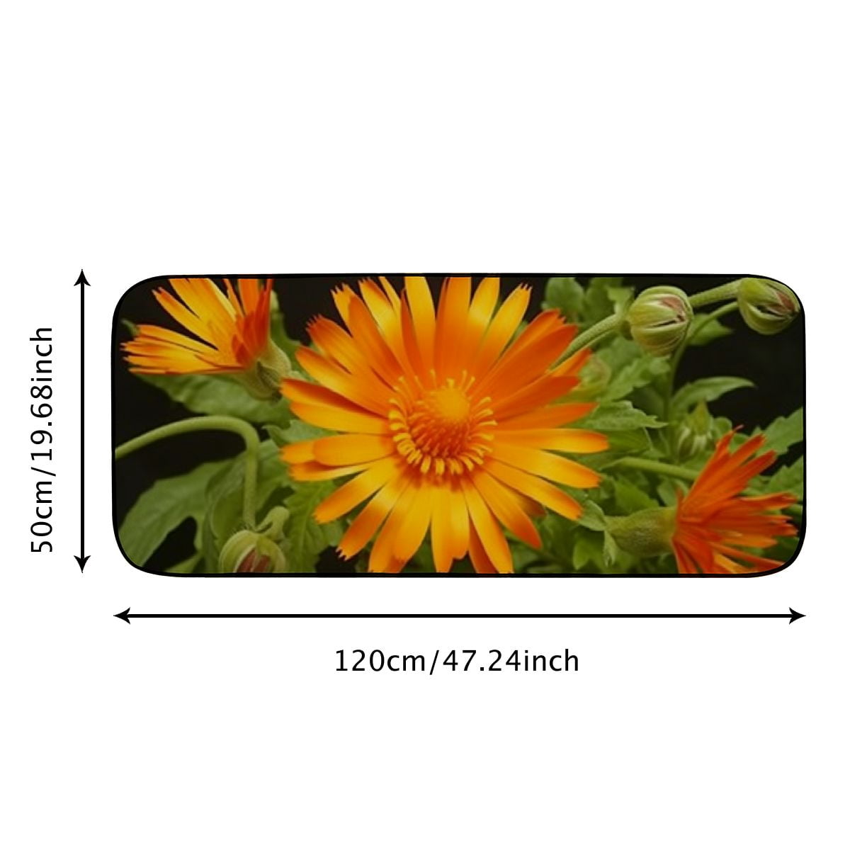 Heduofu Decorative Door Mat, Door Mat with Non-Slip Rubber Backing, Easy Cleaning, Traps Dirt, Rug for Entry, Patio, Garage  - Flower Drops Rain Rain Drops Water Drops of Water 19.68*47.24 in