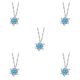thumbnail image 2 of Collar con colgante de cristal de copo de nieve Qarigey para Mujer Zirconia 46cm, 2 of 4