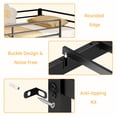 thumbnail image 5 of Zimtown Twin Size Low Loft Bed with Toy Storage and Shelf, Floor Bunk Bed Frame with LED Light, Black, 5 of 9