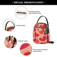 thumbnail image 4 of joogoo Women Red Hearts Print Chain Crossbody Bags Shoulder Handbag Phone Purse, 4 of 5
