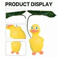 thumbnail image 4 of ICERUN Garden Statues,Resin Yellow Umbrella Duck Sculpture Garden Decorations,Rounded Eye Design Duck Outdoor Statues,Style1, 4 of 7