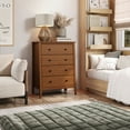 thumbnail image 6 of Jela Solid Wood 4 Drawer Dresser - Caramel, 6 of 11