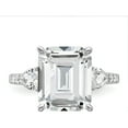 thumbnail image 4 of Sterling Silver Cheryl M Rhodium-Plated Fancy Emerald-Cut And Brilliant-Cut Cz Ringsize 9 (Width 12.15) - Jbsp, 4 of 5