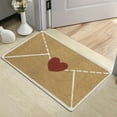 thumbnail image 3 of Valentine Rug Outdoor, Envelope Heart Artificial Coir Door Mat, Red Love Heart Welcome Floor Mats, Wear-Resistant and Non-Slip Linen Floor Mat,for Indoor/Outdoor Home Decor (A-18*30In), 3 of 5