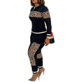 thumbnail image 3 of Womens’Suit Thread Splicing Long Sleeve Multiple Colors Casual Sports Set, 3 of 8