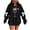 Black, variant on Plus Size Hoodies for Women Christmas Long Sleeve Sweatshirts Bow Drop Shoulder Tops Trendy Fall Clothes