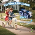 thumbnail image 2 of Okybaby 12V Kids Ride On 2-Seater Motorcycle with Dual Motors, 3 Wheels Electric Motorcycle with Bluetooth, Music, USB, LED Light, Battery Powered Ride on Toy Car for Kids Aged 3-6, Beige, 2 of 9