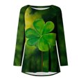 thumbnail image 4 of Qiopertar Mode Femme Imprimé Saint-Patrick Hauts Amples Manches Longues T-Shirts Col Rond Blouse Liquidation Livraison Gratuite à Moins de 5$ jusqu'à 90 % de Réduction, 4 of 6