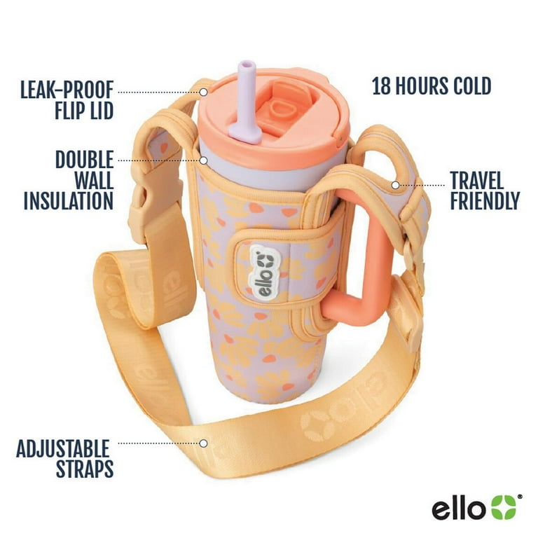 Ello Ultra Clean 24oz Insulated Leak-Proof Lid Tumbler with Sling
