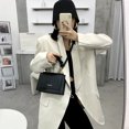 thumbnail image 3 of Bolso de mensajero plisado con asa para mujer, bolsos de hombro de color sólido de PU (negro) Tmvgtek Para estrenar, 3 of 9