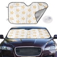 thumbnail image 2 of Haiem Wheat Car Windshield Sun Shade - Blocks UV Rays Sun Visor Protector, Sunshade to Keep Your Vehicle Cool, Universal Fit SUV Van Sedan-Medium, 2 of 7