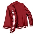 thumbnail image 4 of Yungyresw Striped Jacket Contrast Trim Track Jacket Ribbed Hem Men's Coat Solid Color for Sports Autumn Wear, 4 of 7