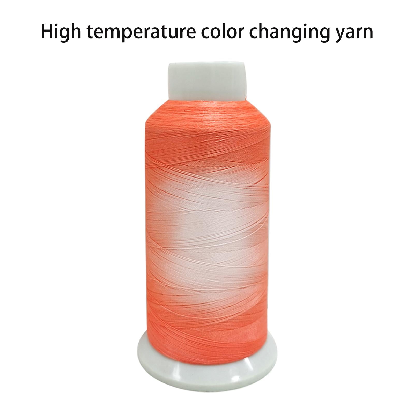 Color Changing Thread, Embroidery, Hand Knitting, Polyester Supplies for Festivals Hat Orange