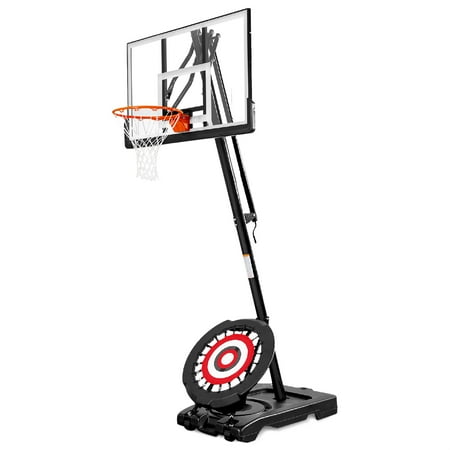 IE Sports Portable Height Adjustable Basketball Hoop with 54" Backboard & Base, 7.5-10 Ft