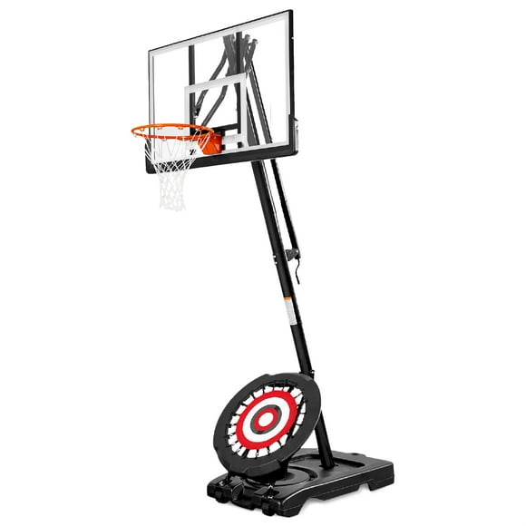 IE Sports Portable Height Adjustable Basketball Hoop with 54" Backboard & Base, 7.5-10 Ft
