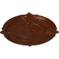 thumbnail image 3 of 30 1/8"OD x 1 1/2"P Attica Acanthus Leaf Ceiling Medallion (Fits Canopies up to 3 1/4"), Hand-Painted Burnished Mahogany Crackle, 3 of 6