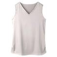 thumbnail image 3 of Shwomsmer Tank Tops for WomenLadies V Neck Wide Strap Ice Silk Camisole Loose Fit Basic Top Summer Sleeveless Shirt. For Layering Or Wearing Alone For A Look. Camisoles Women, 3 of 3