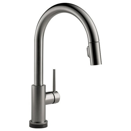 Delta Trinsic Single Handle Pull-Down Kitchen Faucet with Touch, Black (Best Delta Touch Faucet)