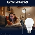 thumbnail image 7 of Luxrite A19 LED Light Bulb 9.5W=75W 3500K 1100 Lumens Non-Dimmable E26 Base Enclosed Fixture Rated Damp Rated ETL 96-Pack, 7 of 7