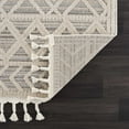 thumbnail image 4 of Hauteloom Magnolia MGN-2301 - Molde Moroccan Farmhouse Living Room Area Rug with Tassel - High Low Carpet - Tribal Boho Style - Southwestern Geometric Pattern - Beige, Cream, Brown 7'10" x 10', 4 of 6