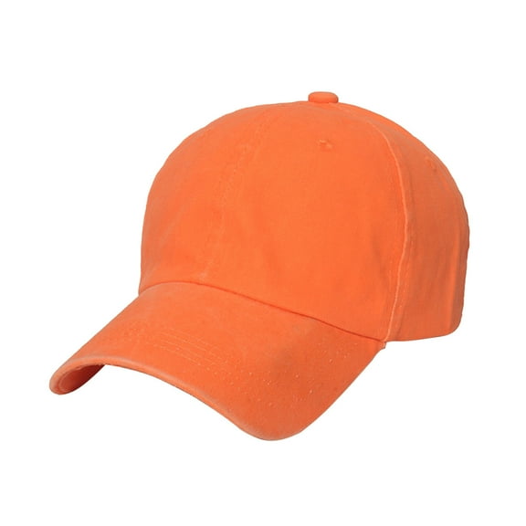 PMVFHDE Women's Solid Color Fluorescent Baseball Cap Summer Casual Sun Hat Bright Adjustable Cap Orange