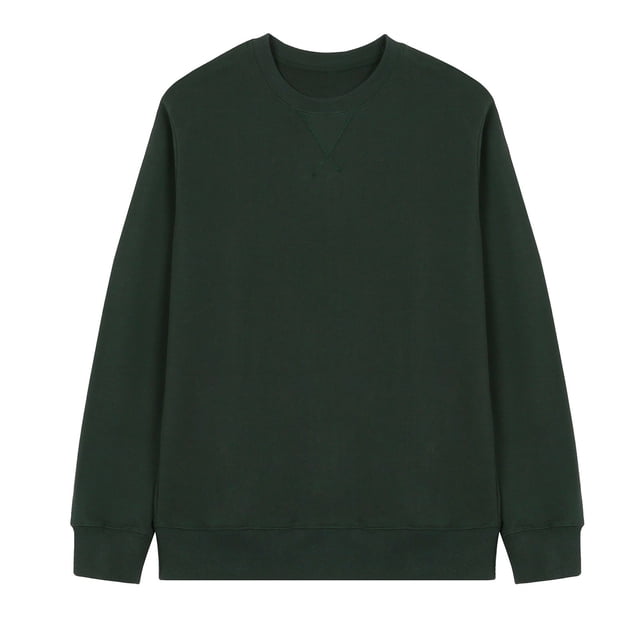 pstuiky Camisas de manga larga abrigadas para hombre, Camiseta informal de cuello redondo de punto para hombre, camiseta deportiva informal falsa, camiseta de cuello redondo de manga larga m