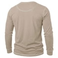 thumbnail image 5 of Fnnxeal Mens T-Shirts Fall Winter Casual Crew Neck Long Sleeve Fashion Beige Shirts for Men Size L, 5 of 7